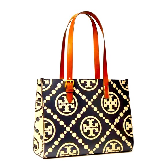 Tory Burch Handbags - NWT TORY BURCH SMALL T MONOGRAM CONTRAST EMBOSSED TOTE In BLACK❣️❣️